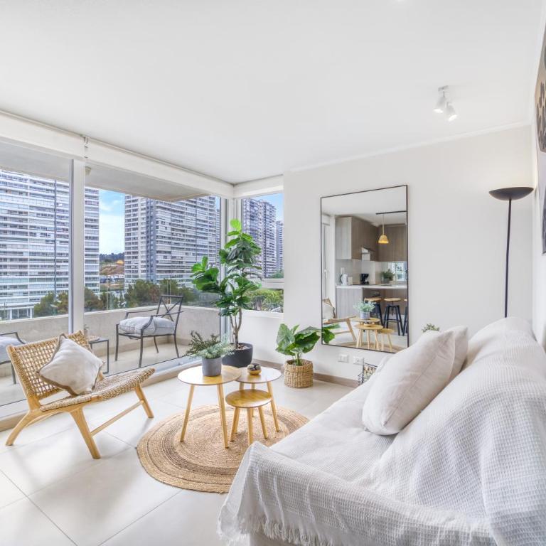 Relax Stay Concón 2D Modern Apartment with Wifi - Two-Bedroom Apartment with Balcony - 1