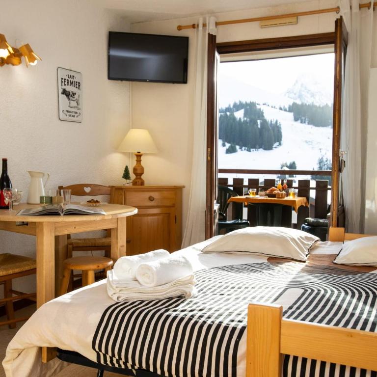 Slow Chalet Tilleuls vue montagne proche pistes & randos Manigod 5 pers - Appartement - 8