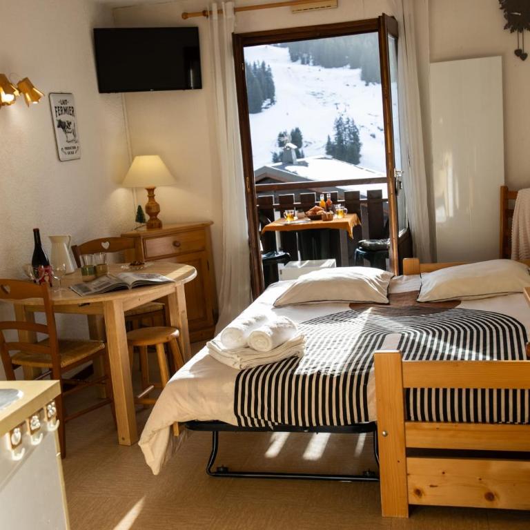 Slow Chalet Tilleuls vue montagne proche pistes & randos Manigod 5 pers - Appartement - 11