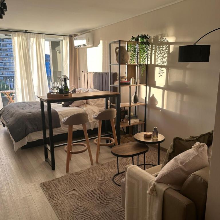 Warm Studio Ñuñoa - Metro Santiago L3 Equipped Connected - One-Bedroom Apartment - 34