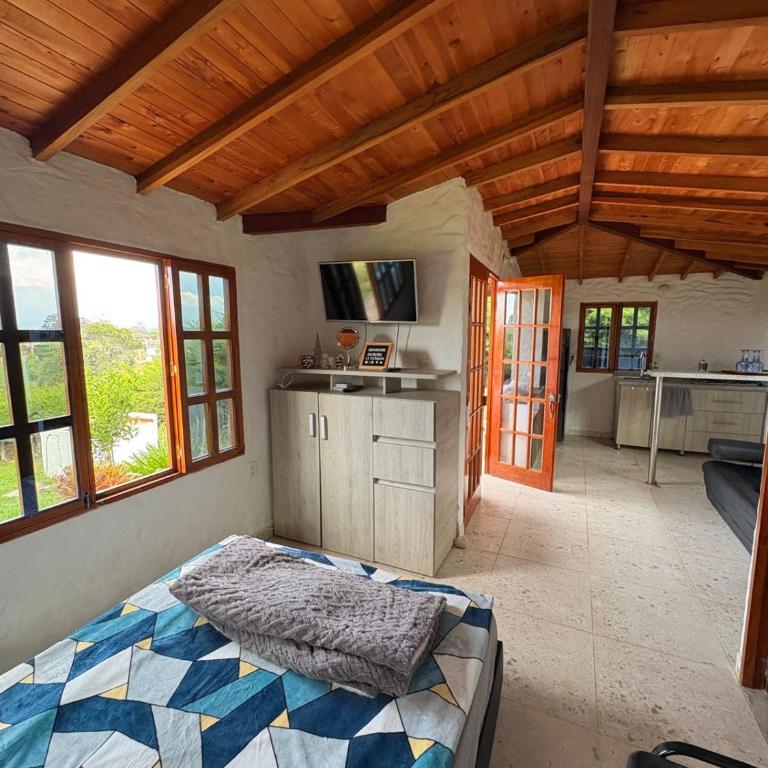 Cabaña Campestre en La Mesa de los Santos - Habitación Doble - 1