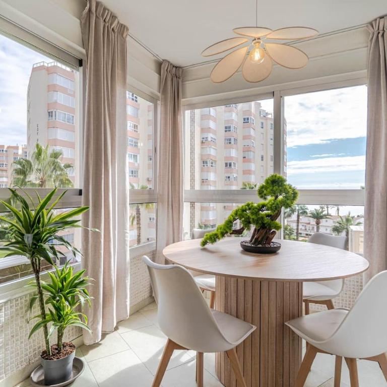 Playa a 2 min, vistas al mar, AC y piscina - Apartamento de 1 dormitorio con vistas al mar - 37