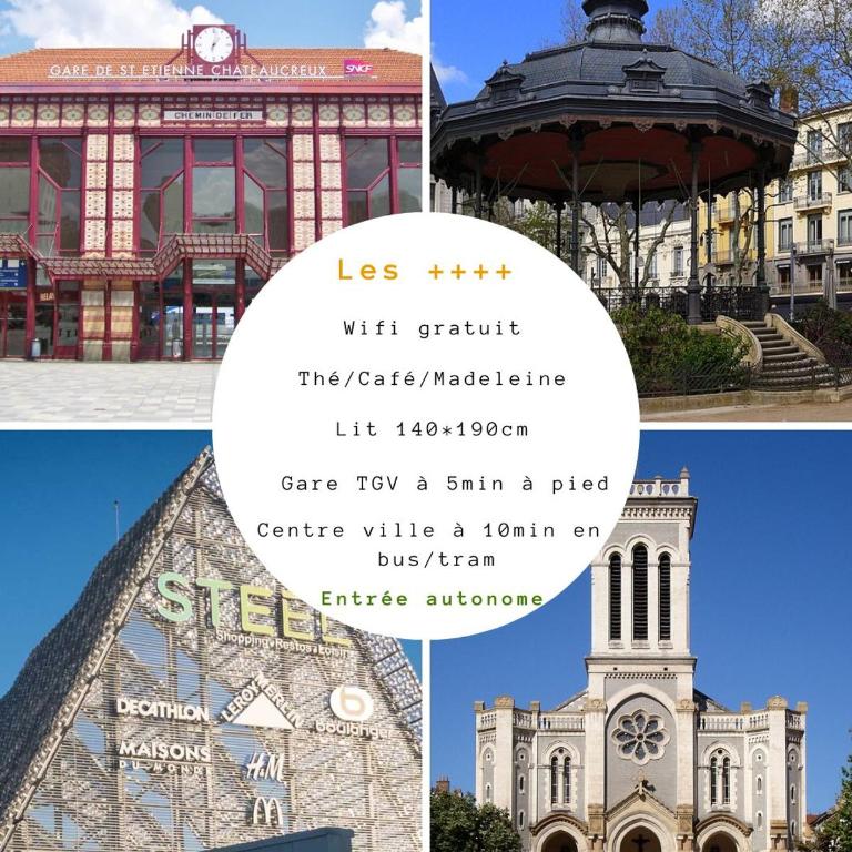 Hermes de Saint-Etienne proche gare Châteaucreux - Apartamento de 1 dormitorio - 2