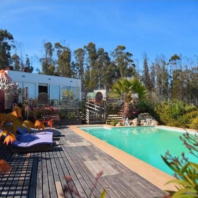 Brisa Mar Spa Parcela Casa Piscina Tinaja Sauna Cama de Cuarzo Algarrobo Tunquen - Three-Bedroom Home - 14