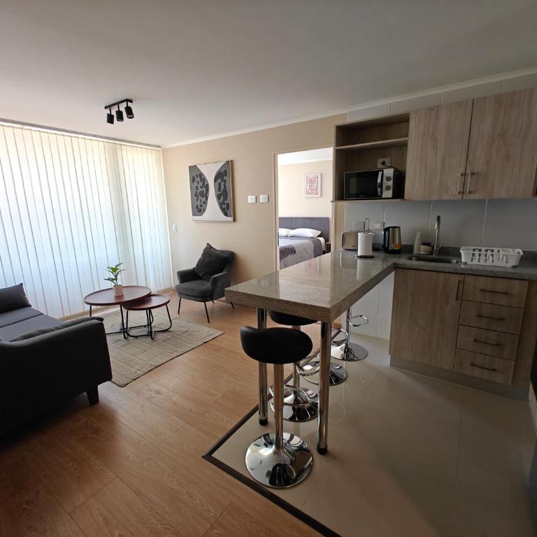 Amplio departamento en pleno centro de Chillán con estacionamiento privado - Two-Bedroom Apartment - 1