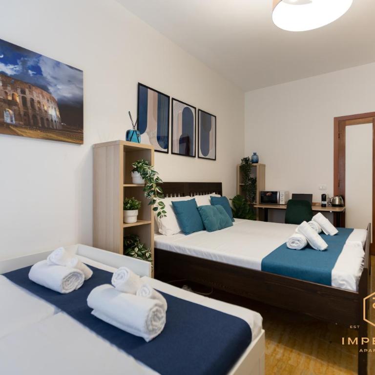 Imperium Garbatella Guesthouse - 2 bedrooms with private bathroom, Terrace, 800mt to metro - Classic Quadruple Room - 9