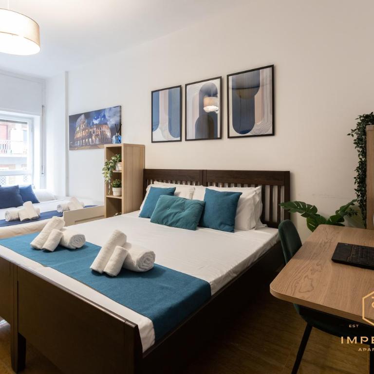 Imperium Garbatella Guesthouse - 2 bedrooms with private bathroom, Terrace, 800mt to metro - Classic Quadruple Room - 5