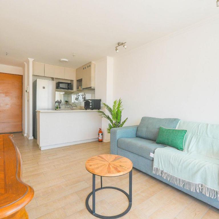 VR |4PAX|Piscina Temperada | Concón| parking free - One-Bedroom Apartment - 7