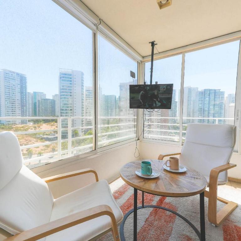 VR |4PAX|Piscina Temperada | Concón| parking free - One-Bedroom Apartment - 8