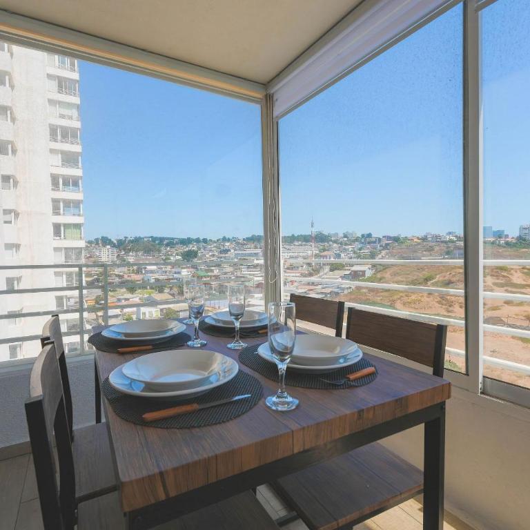 VR |4PAX|Piscina Temperada | Concón| parking free - One-Bedroom Apartment - 10
