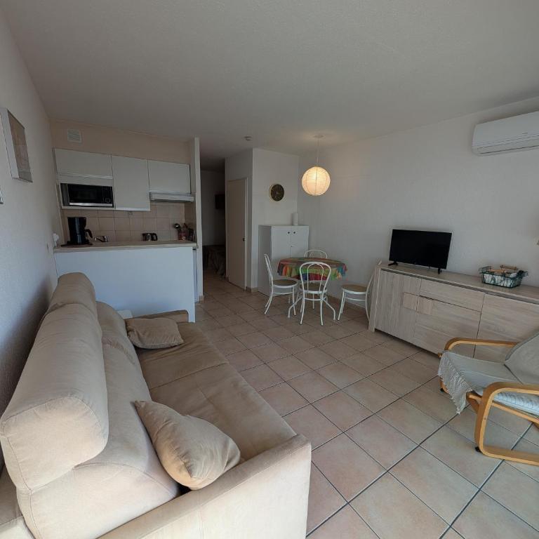 Studio climatisé pour 2/3 - Proche plage et commerces - WiFi inclus - FR-1-466A-22 - Studio - 1