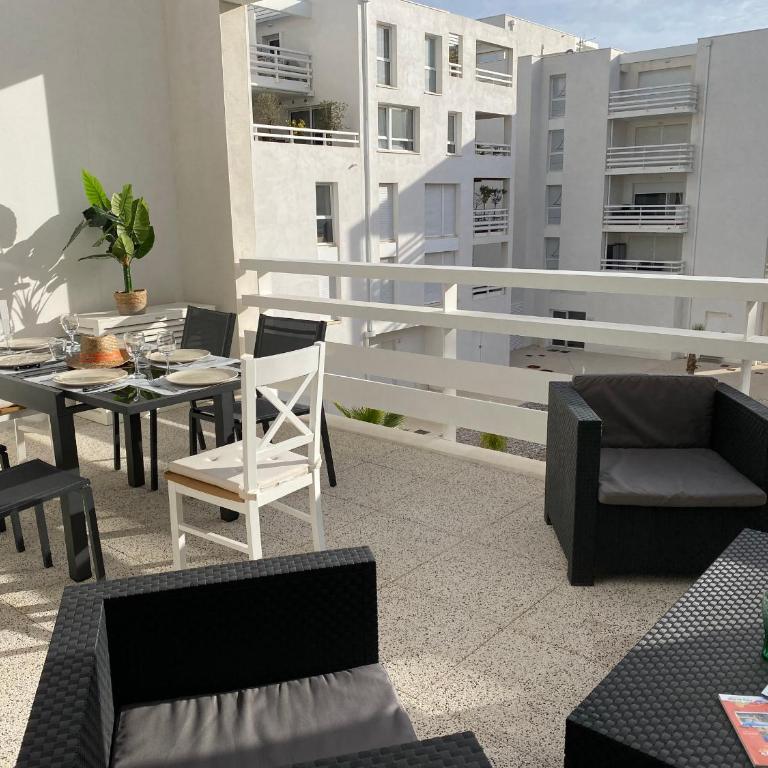 Appartement T3 climatisé 6 pers avec terrasse et parking à Port Leucate - FR-1-727-21 - Appartement - 3