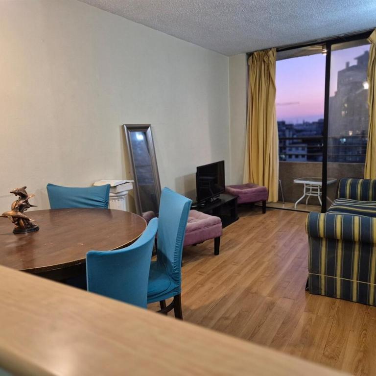 View of Entel Tower, 2D2B Downtown plus Home Office - Two-Bedroom Apartment - 1