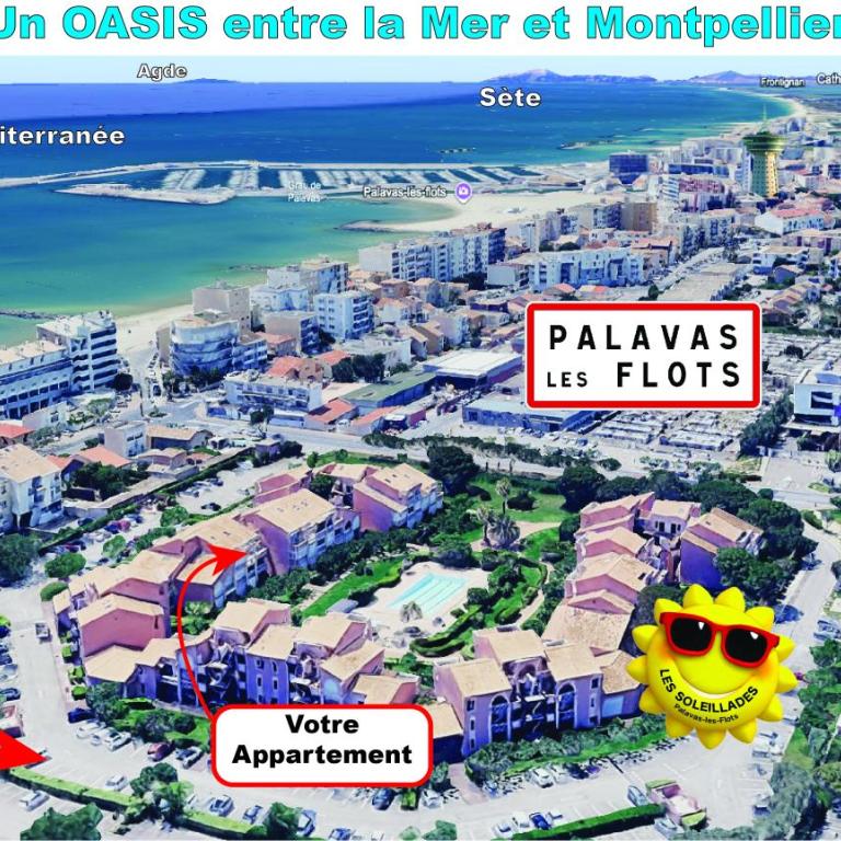 Appt T2 climatisé, climatisation neuve cette année!, Piscine, la Plage à 130m! Parking privé clos, Lave-linge, Lave-vaisselle, Draps, Linge et Ménage inclus! - Appartement 1 Chambre - 3