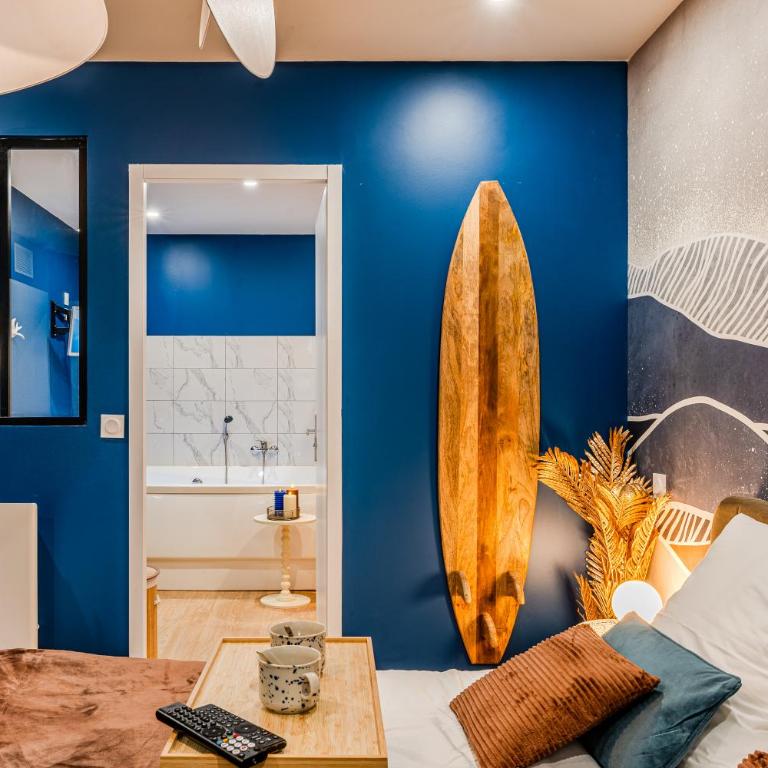 Hyper-centre, Entre Ciel et Mer, Spa et Sauna - One-Bedroom Apartment with Spa Bath - 7