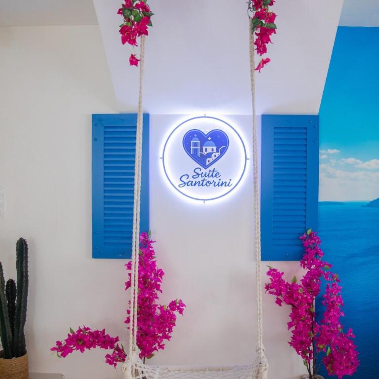 Suite romantique Santorini avec Balnéo & Sauna - Appartement 1 Chambre - 12