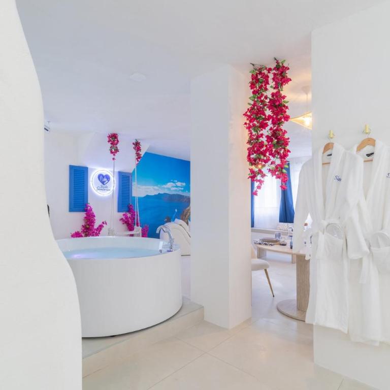 Suite romantique Santorini avec Balnéo & Sauna - Appartement 1 Chambre - 9