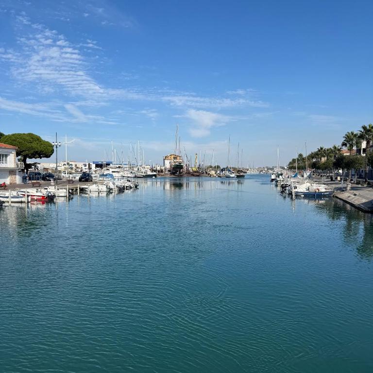Cap Marina By L'Avenue - Vue XXL - Jacuzzi - Terrasse au bord de l'eau - Plein Sud - 2 chambres - Port Camargue - Apartment mit 2 Schlafzimmern, einem Balkon und Meerblick - 33