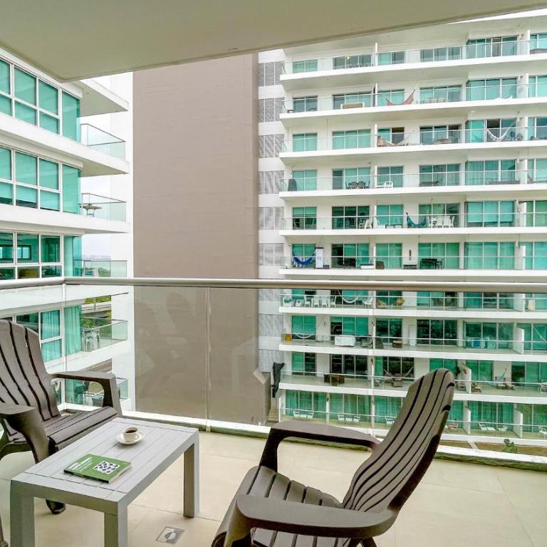 Comodos Aptos en Morros3 con salida directa a la playa, piscina & parking - Two-Bedroom Apartment with Balcony - 36