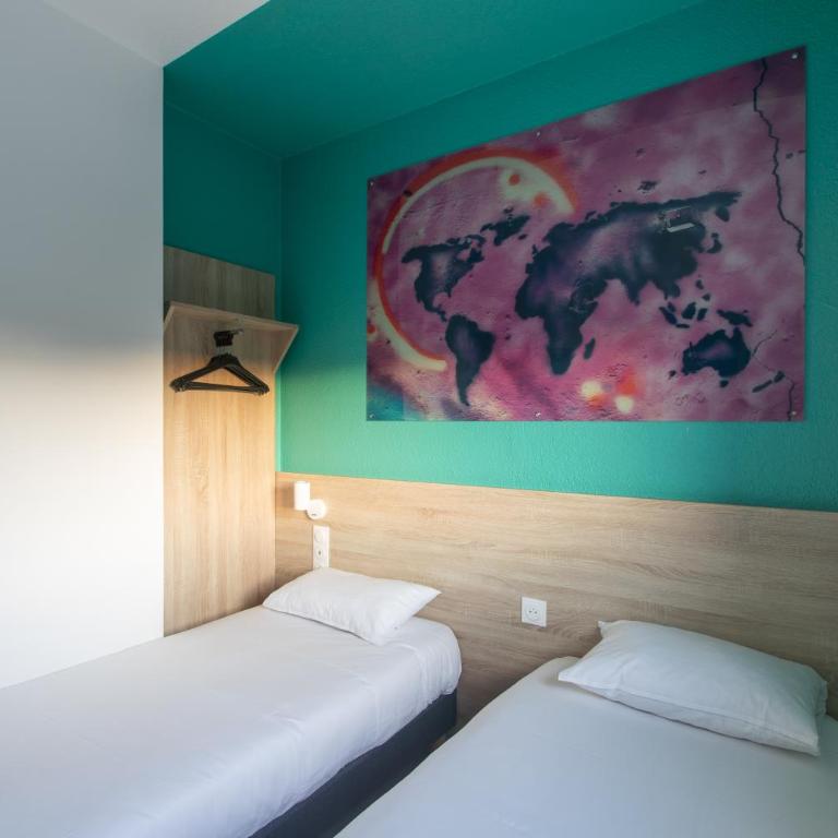 Kyriad ECO - Narbonne Sud - Chambre Lits Jumeaux avec 2 Lits Simples, Connexion Wi-Fi Gratuite, Climatisation et Douche - 8