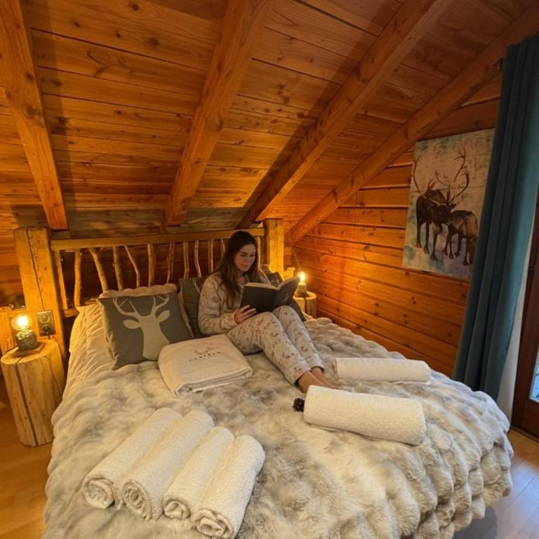LE RENNE Chalet en bois au calme avec SPA Jacuzzi - Chalet con 3 Camere da Letto - 35