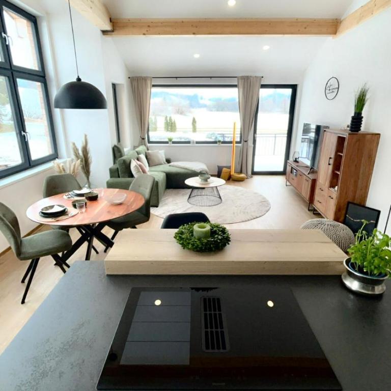 Moosmühle Weitnau - Apartment mit 1 Schlafzimmer, Balkon und Bergblick - 9