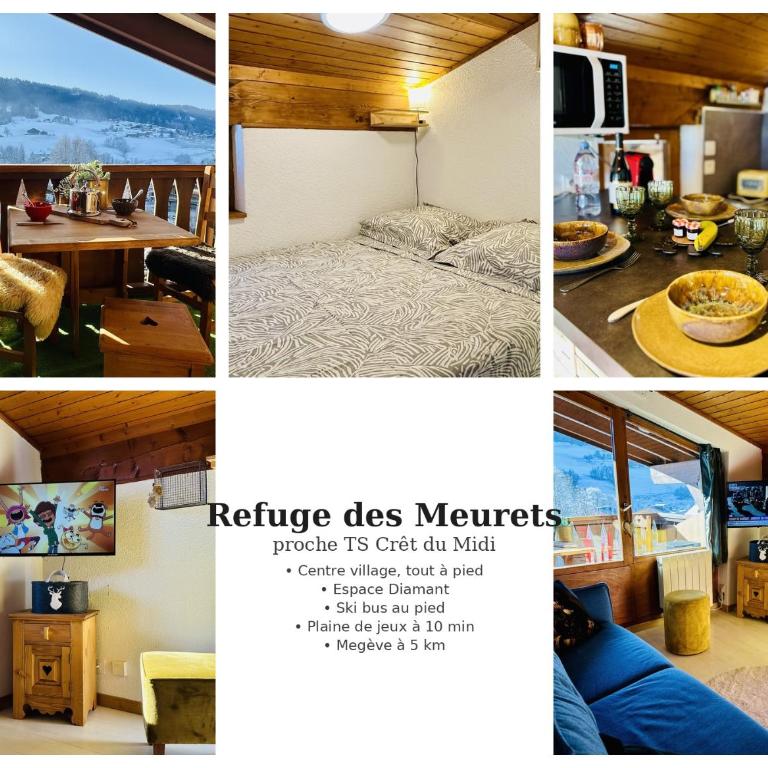 Le Refuge des Meurets 4 pers 2 lits proche Télésiège du Crêt du Midi 1 parking Baclom - Appartement 1 Chambre - 1