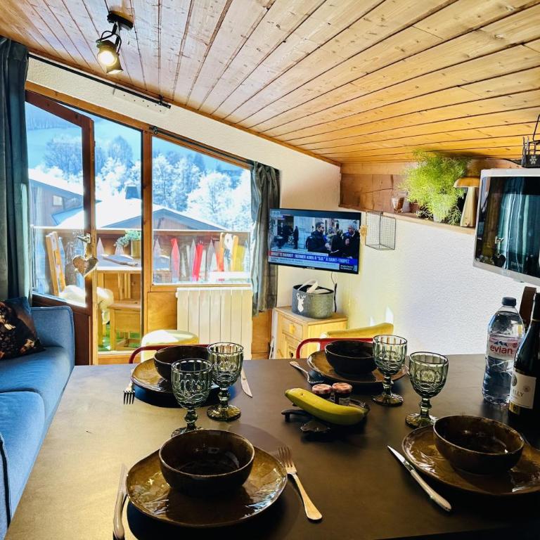 Le Refuge des Meurets 4 pers 2 lits proche Télésiège du Crêt du Midi 1 parking Baclom - Appartement 1 Chambre - 16