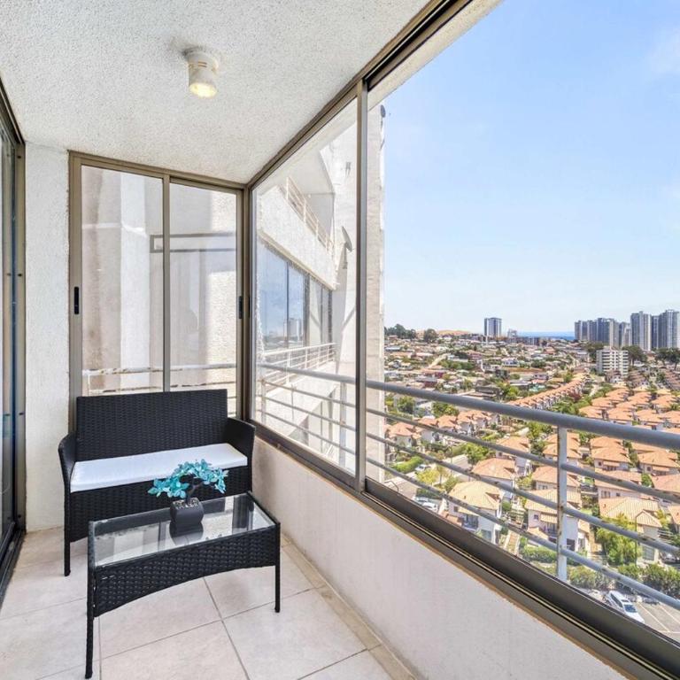 Comfort Life Concón- 3D with Wifi - Three-Bedroom Apartment with Balcony - 3