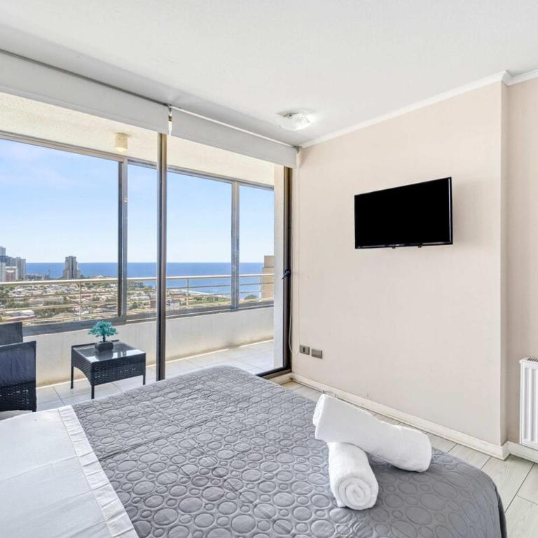 Comfort Life Concón- 3D with Wifi - Three-Bedroom Apartment with Balcony - 14