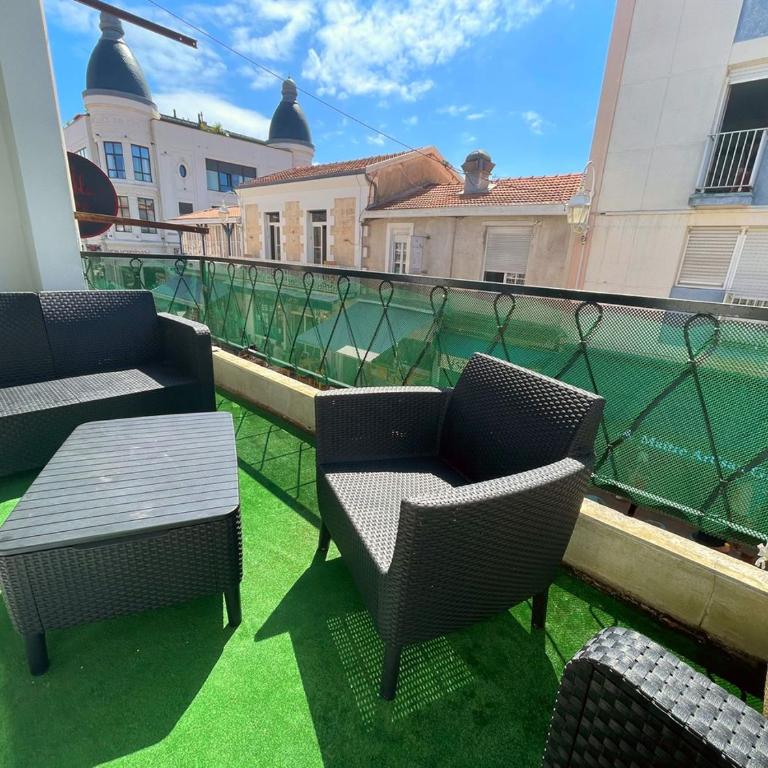 Le vitrail d'Arcachon - Appt Spacieux Terrasse Ménage draps inclus - Apartment mit 2 Schlafzimmern, Terrasse und Meerblick - 3