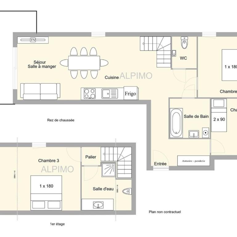 Duplex 4 pièces avec piscine intérieure, parking, 8 pers, proche Les Saisies - FR-1-594-303 - Appartement - 11