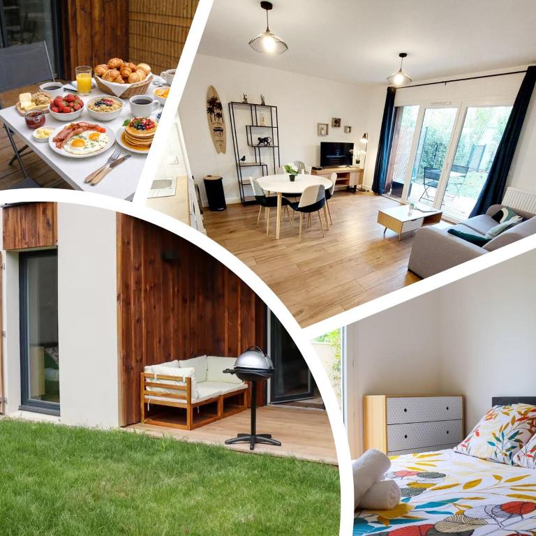 Le Cottage Jardin élégant & cosy, plage pour 6 personnes, animaux admis Biscarrosse - Appartement 2 Chambres - 8