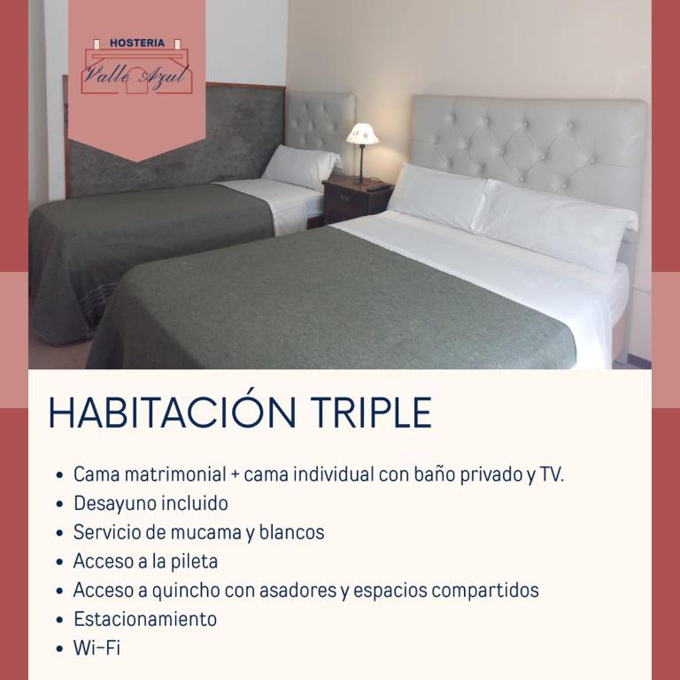 Hosteria Valle Azul - Habitación Triple con ducha - 1