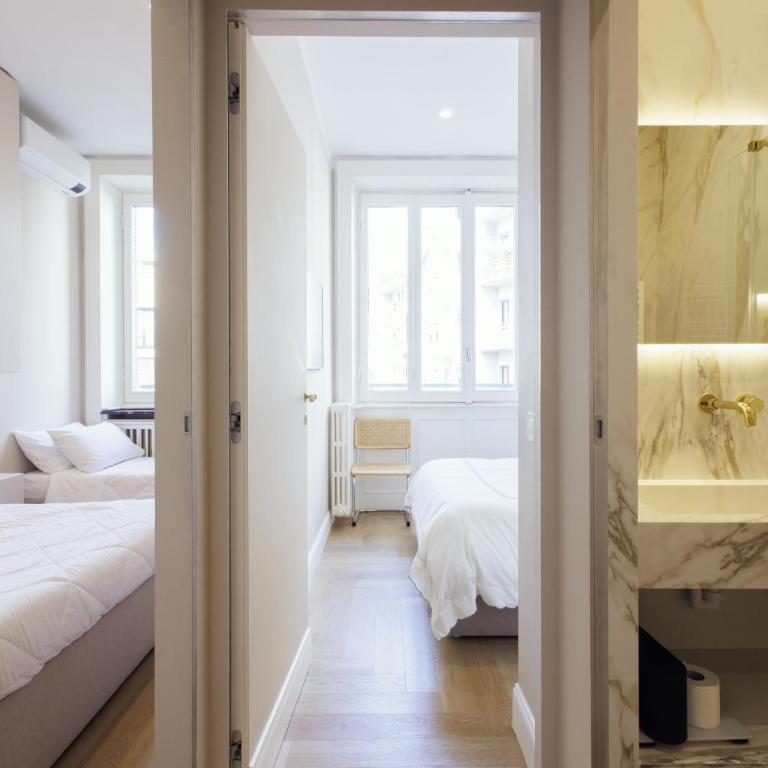 Marcora 6v luxury living apartment in Brera - 15min walk to Duomo - Appartamento con 2 Camere da Letto e Balcone - 32