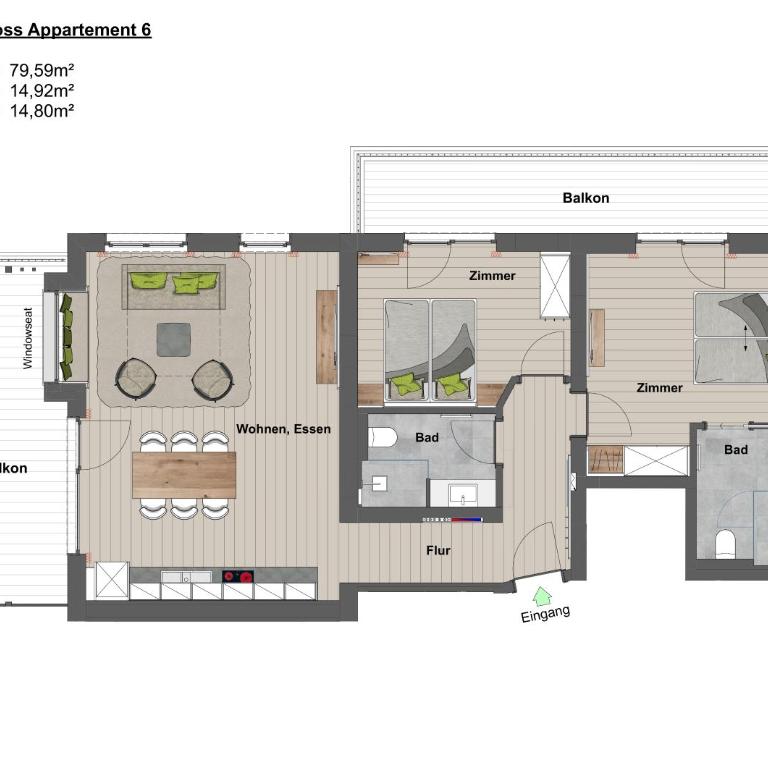 by franz - Alpine Apartments in Kirchberg - Superior Apartment mit 2 Schlafzimmern - 1