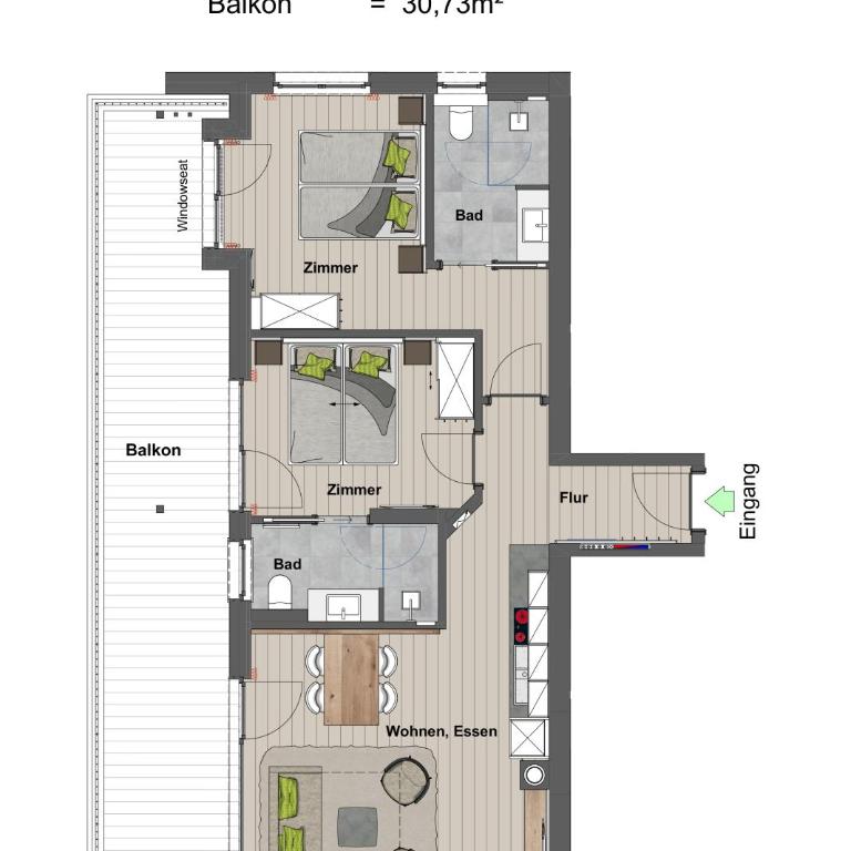 by franz - Alpine Apartments in Kirchberg - Superior Apartment mit 2 Schlafzimmern - 3