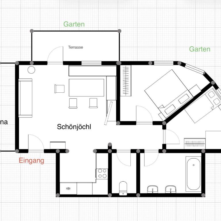 Appartements Fossa - Two-Bedroom Apartment with terrace TOP 1 - 9