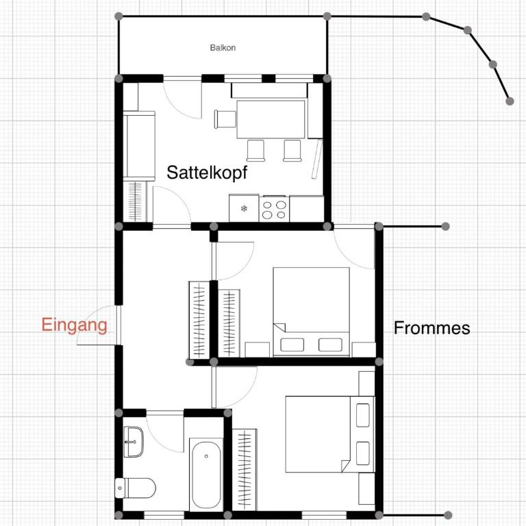 Appartements Fossa - Two-Bedroom Apartment with Balcony TOP 4 - 11