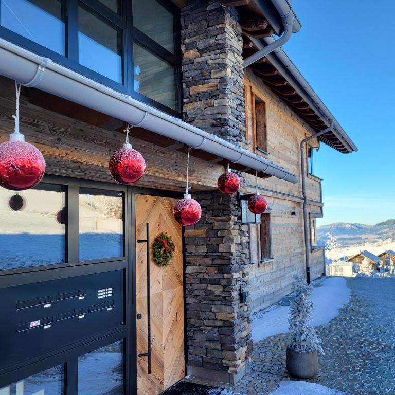 Alpinchalet Bergahorn - luxeriöse Wohnung mit Sauna und grosser Terrasse - Apartment mit 3 Schlafzimmern - 63