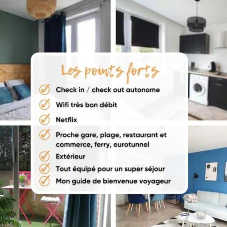 Le Metz Calais-Nord - Balcon -Plage -Commerces - Appartement 1 Chambre - 7