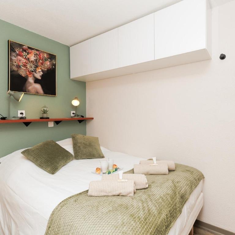 Vue mer piscine parking tennis 4 personnes - Apartment mit 1 Schlafzimmer, Meerblick und Terrasse - 9