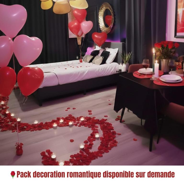 Suite Passion - Jacuzzi privé - Table massage - Deluxe One-Bedroom Apartment - 26