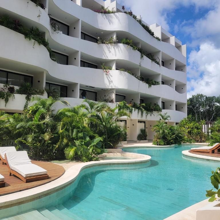 Estudio nuevo en Tulum 5 minutos de la playa con alberca y Gym - One-Bedroom Apartment - 23