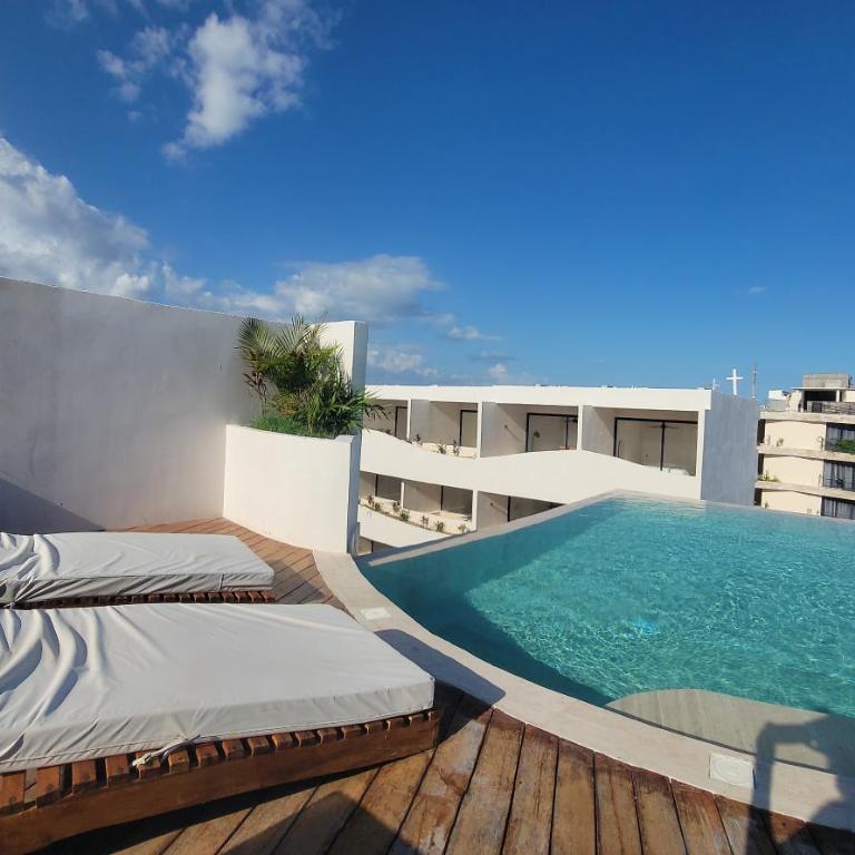 Estudio nuevo en Tulum 5 minutos de la playa con alberca y Gym - One-Bedroom Apartment - 39