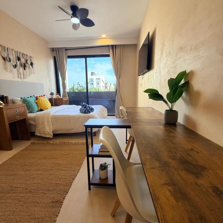 Nuevo estudio con rooftop y alberca cerca de la 5a Av y playa - One-Bedroom Apartment - 7