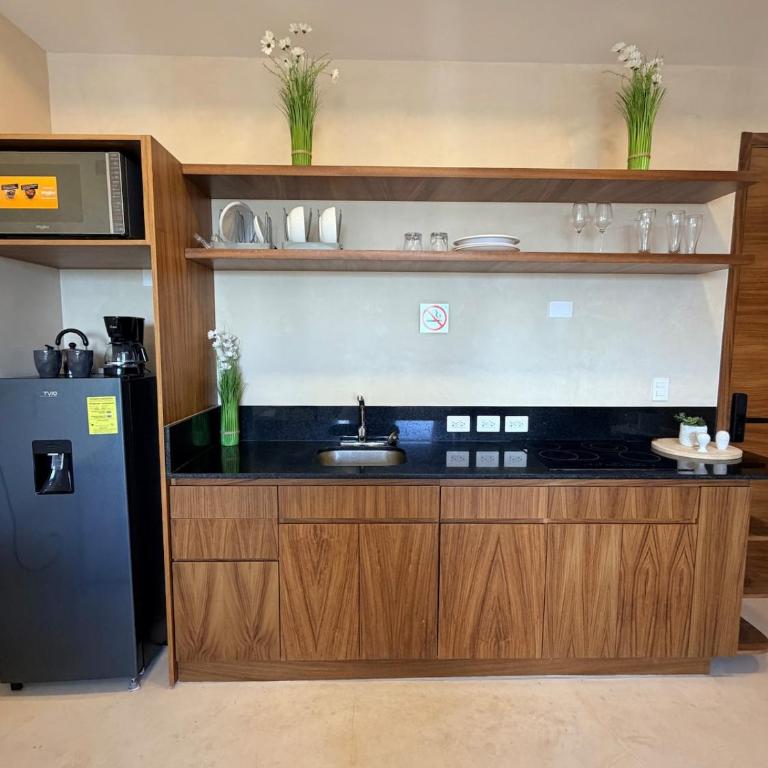 Nuevo estudio con rooftop y alberca cerca de la 5a Av y playa - One-Bedroom Apartment - 10