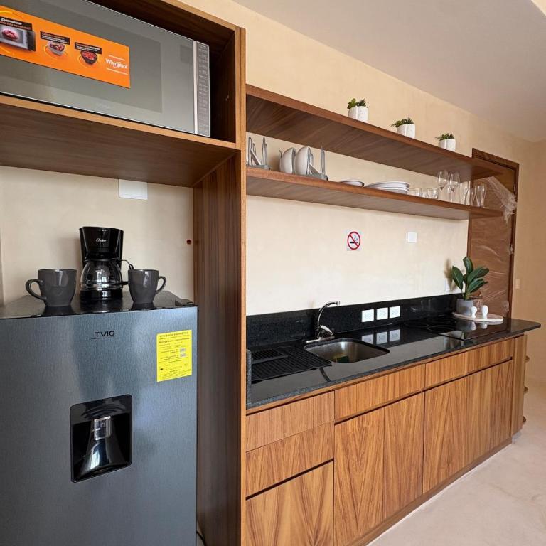 Nuevo estudio con rooftop y alberca cerca de la 5a Av y playa - One-Bedroom Apartment - 14
