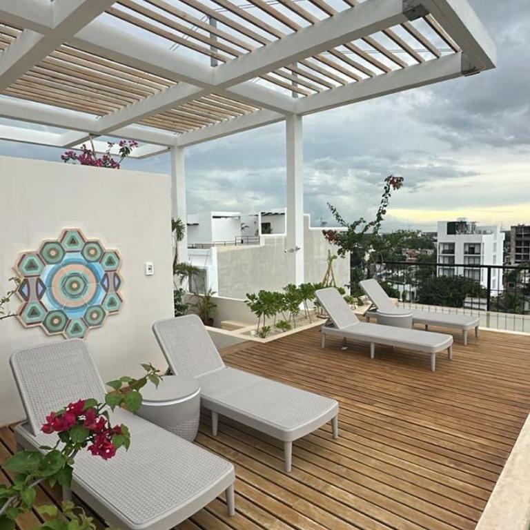 Nuevo estudio con rooftop y alberca cerca de la 5a Av y playa - One-Bedroom Apartment - 22
