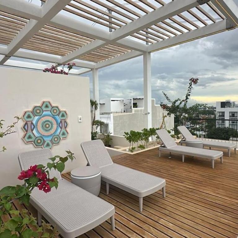 Nuevo estudio con rooftop y alberca cerca de la 5a Av y playa - One-Bedroom Apartment - 28